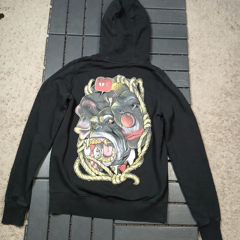 Slaycold Apparel REIGN OF BLOOD‎ 3.0 Small- HEAVY OVERSIZED HOODIE DEFEAT - BB76
